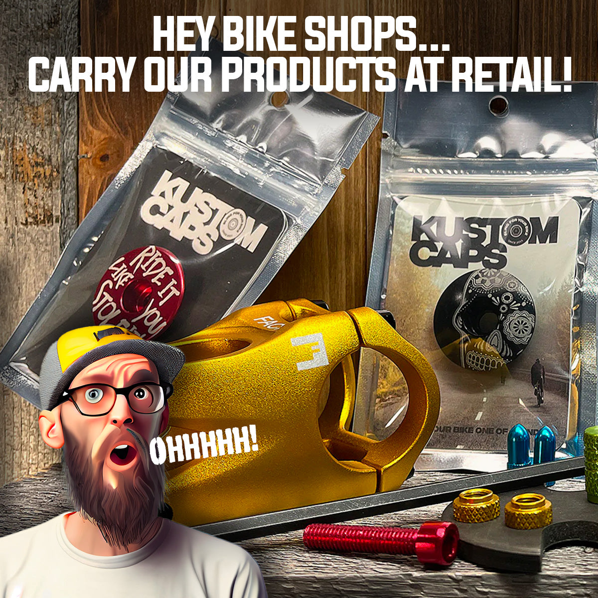 BIKE SHOPS, SELL KUSTOMCAPS AT RETAIL!