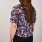 Cropped FlexGRID Button Up - Midnight in Maui