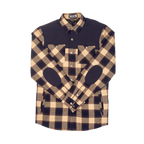 Flannel Jacket - Navy/Tan Plaid