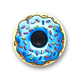 Blueberry Icing Donut Bicycle Headset Cap