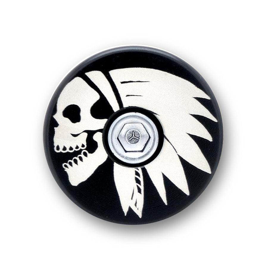 Chieftain Skull Bicycle Headset/Stem Cap by KustomCaps