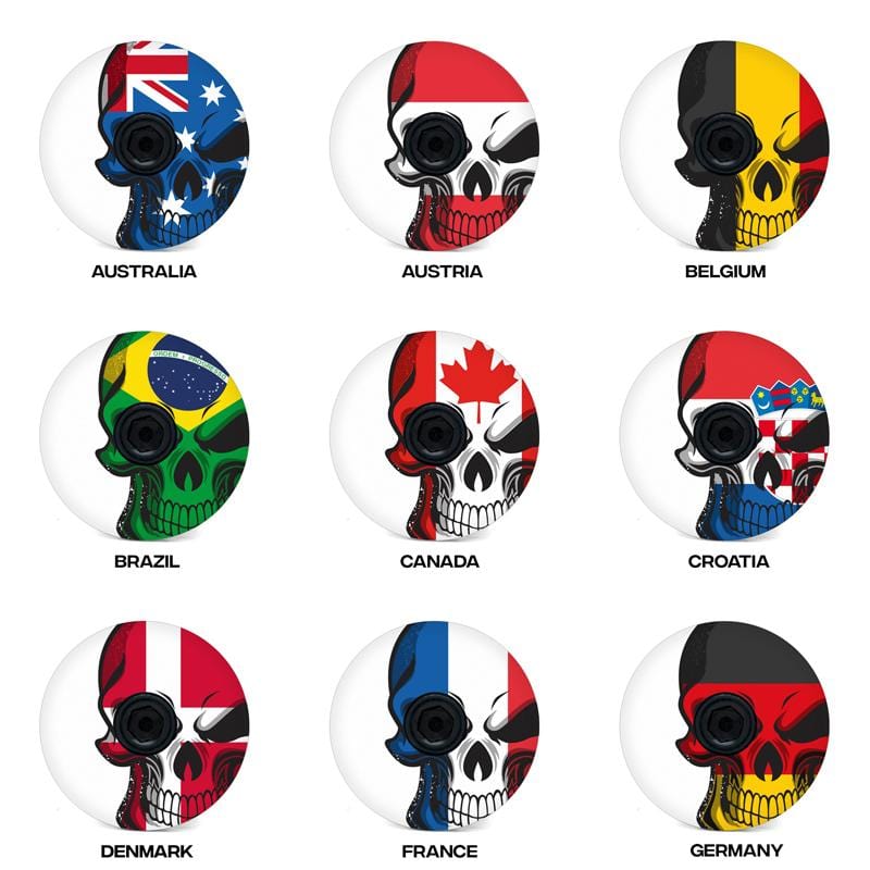 Flag Skull Bicycle Headset Cap