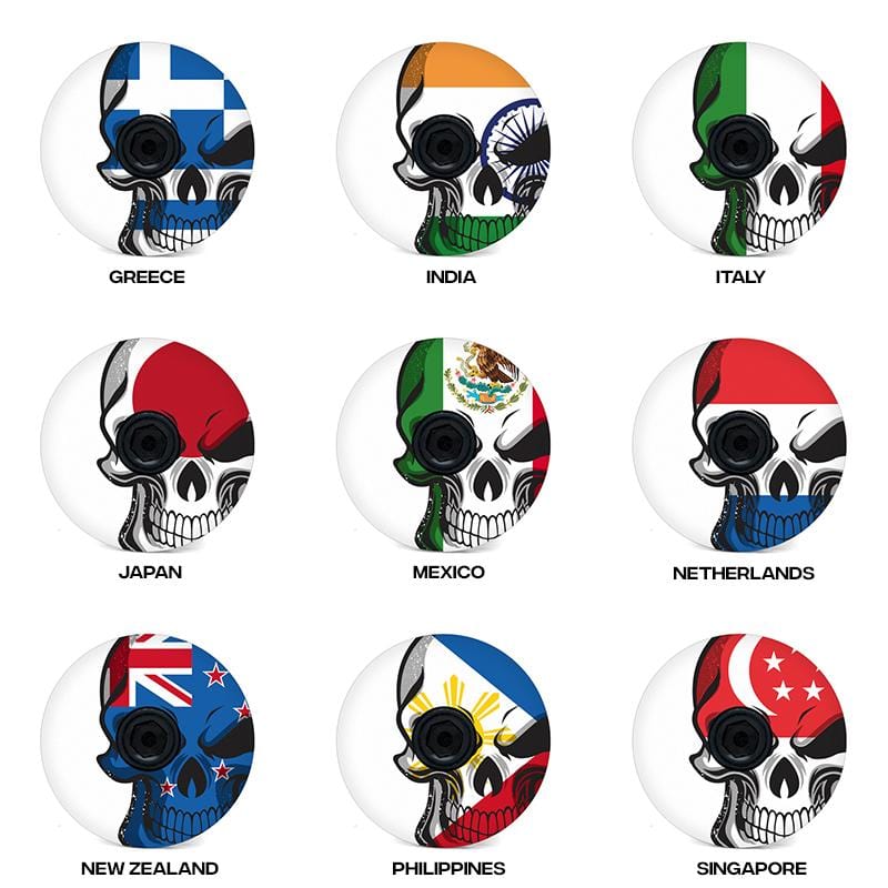 Flag Skull Bicycle Headset Cap