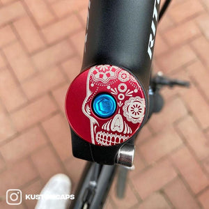 Sugar Skull Bicycle Headset Cap
