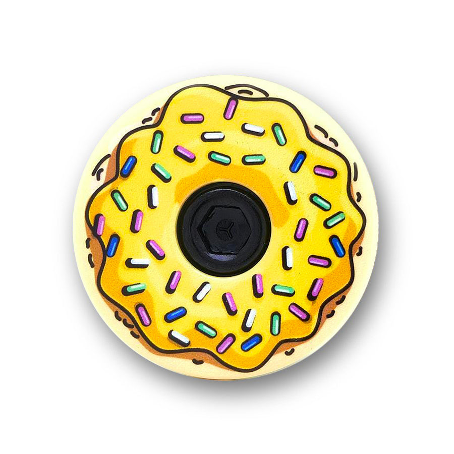 Lemon Icing Donut Bicycle Headset Cap