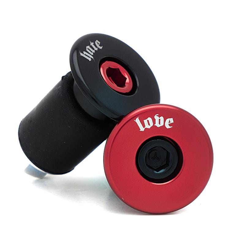 Love & Hate Bicycle Bar End Plugs
