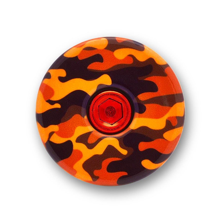 Orange Camo Bicycle Headset Cap