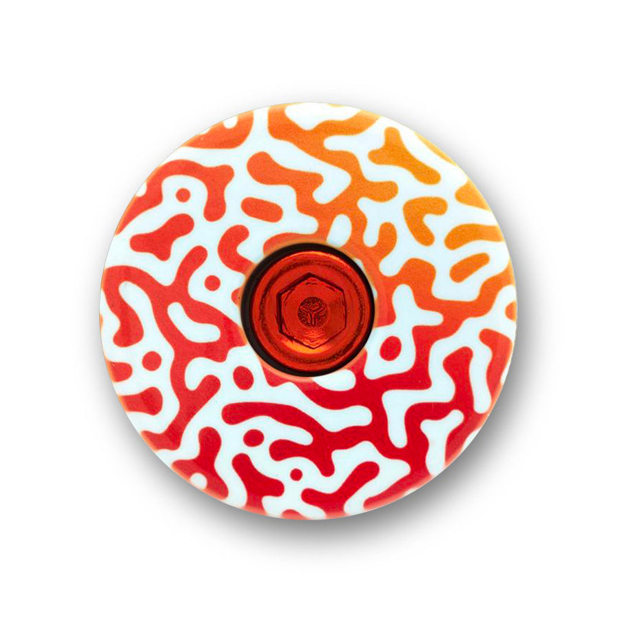 Orange Squiggle Gradient Bicycle Headset Cap