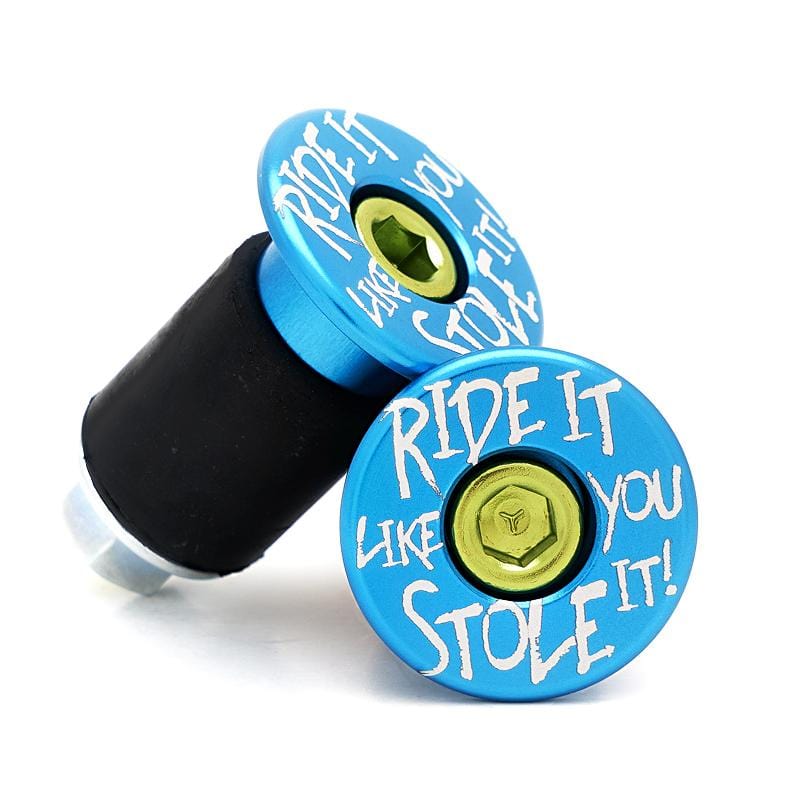 Ride It Like You Stole It Bicycle Bar End Plugs