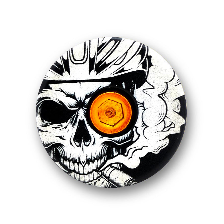 Smoking Skull Bicycle Headset Cap